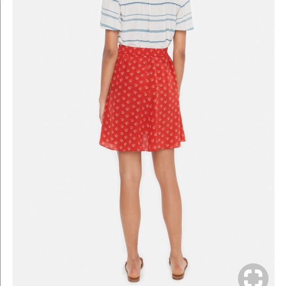 NEW • Tucker NYC • Above the Knee Skirt Persimmon - Picture 4 of 5